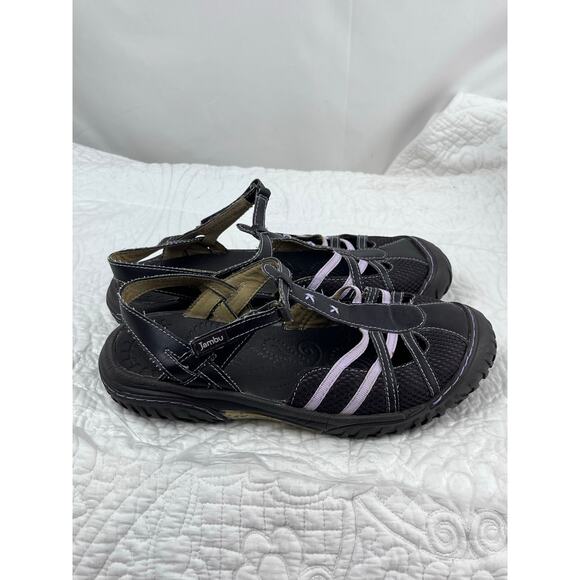 Jambu Women's Size 8 Brown/Pink All Terrain Design Strap Beach Vacation Sandals - Picture 9 of 10